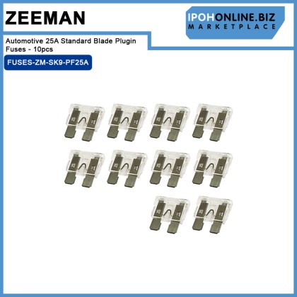 ZEEMAN Automotive 25A Standard Blade Plugin Fuses - 10pcs ZEEMAN Automotive 25A Standard Blade Plugin Fuses - 10pcs